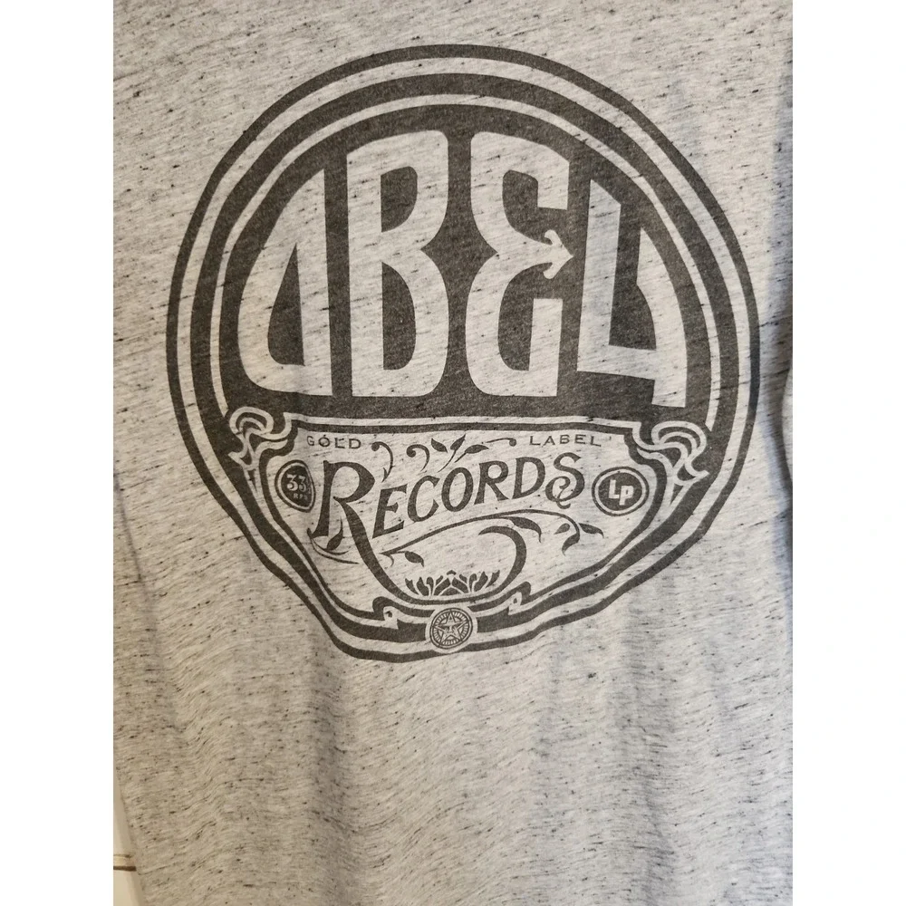 Obey Propaganda Gold Label Records T-Shirt Men's Size Med Heather Grey Exclusive
